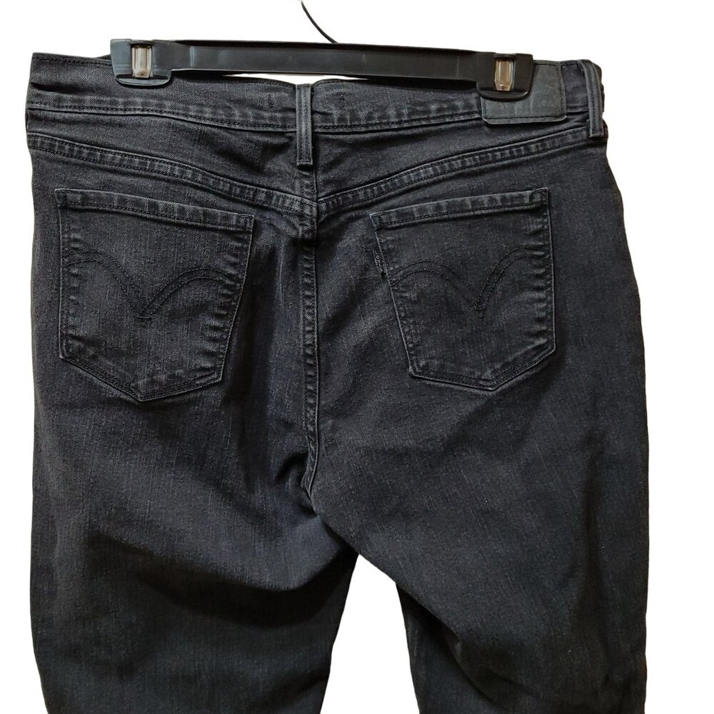 Levis 505 Women's 12 (31x32) Straight Jeans Black Denim Classic Fit Straight Leg - Picture 6 of 9